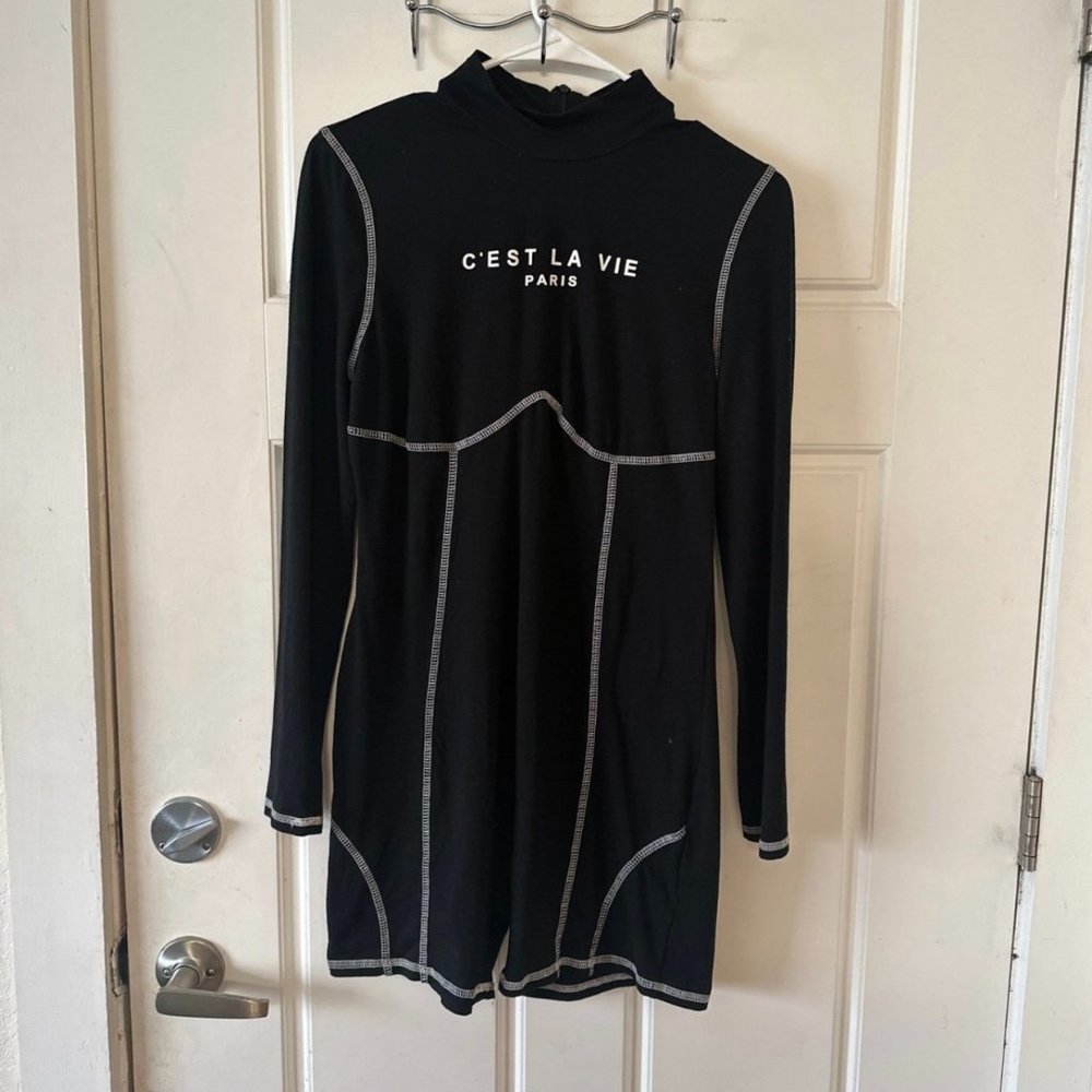 Womens Black Romper L